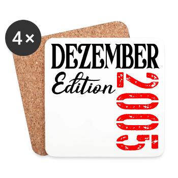 21. Geburtstag - Edition Dezember 2005 - Untersetzer (4er-Set) - Weiß - Vorne