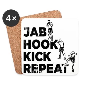 Kickboxer Routine - Coasters (set of 4) - white - Front