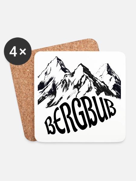 Bergbub - Untersetzer (4er-Set) - Weiß