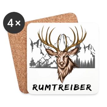 Rumtreiber - Untersetzer (4er-Set) - Weiß - Vorne