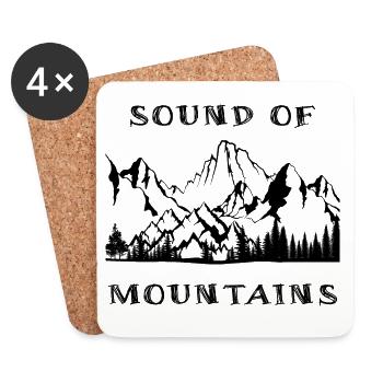 Sound of Mountains - Untersetzer (4er-Set) - Weiß - Vorne