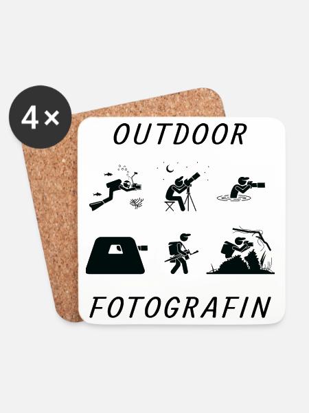 Outdoor Fotografin - Untersetzer (4er-Set) - Weiß