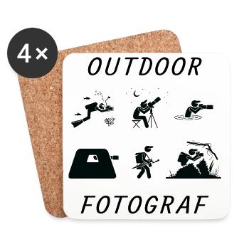 Outdoor Fotograf - Untersetzer (4er-Set) - Weiß - Vorne