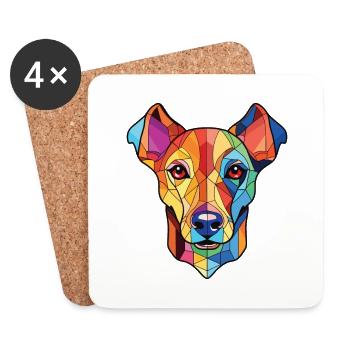 Drever Dog Breed Bunte Aquarell-Illustration - Untersetzer (4er-Set) - Weiß - Vorne