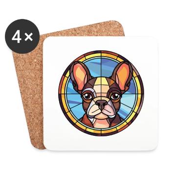 Anglo Français De Petite Venerie Chien Aquarelle - Dessous de verre (lot de 4) - blanc - Devant