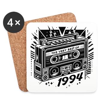 Anniversaire très le meilleur de 1994 rétro - Dessous de verre (lot de 4) - blanc - Devant