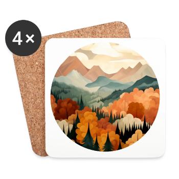 Autumn in the mountains - Coasters (set of 4) - white - Front