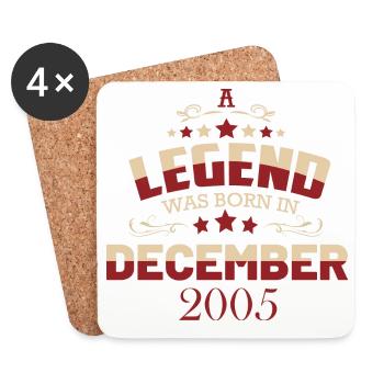 18e anniversaire Légende Décembre 2005 - Dessous de verre (lot de 4) - blanc - Devant