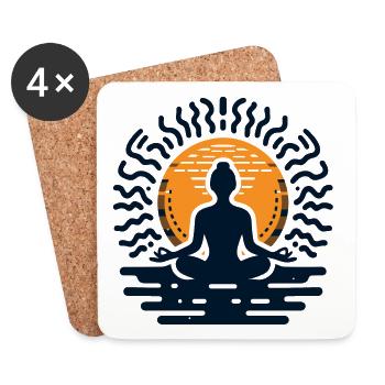 Zen Yoga – Inner Peace & Style - Coasters (set of 4) - white - Front