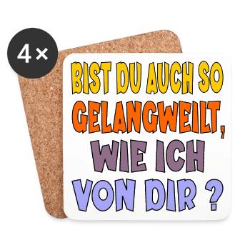 LANGEWEILE - Untersetzer (4er-Set) - Weiß - Vorne