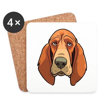 Bracco Italiano Race de chien Cartoon Kawaii Illustrat - Dessous de verre (lot de 4) - blanc - Devant