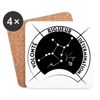 design vierge - Dessous de verre (lot de 4) - blanc - Devant