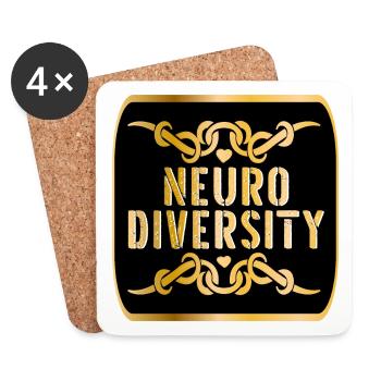 NEURODIVERSITY - Coasters (set of 4) - white - Front
