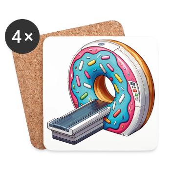 Manip Radio-Scanner MRT-Radiologie Donut der Wahrheit - Untersetzer (4er-Set) - Weiß - Vorne