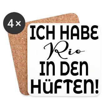 TANZEN HÜFTE BEWEGUNG - Untersetzer (4er-Set) - Weiß - Vorne