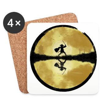 Samurai - Untersetzer (4er-Set) - Weiß - Vorne