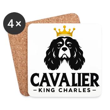 Knight King Charles Crowned - Coasters (set of 4) - white - Front