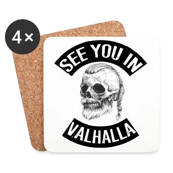 See You in Valhalla - Untersetzer (4er-Set) - Weiß - Vorne