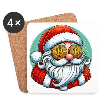 Crypto Santa - Untersetzer (4er-Set) - Weiß - Vorne