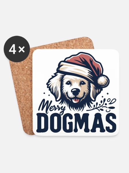 Merry Dogmas - Untersetzer (4er-Set) - Weiß