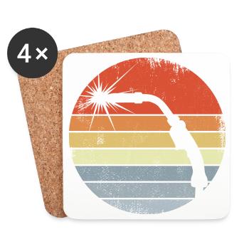 Vintage Welding Machine - Coasters (set of 4) - white - Front