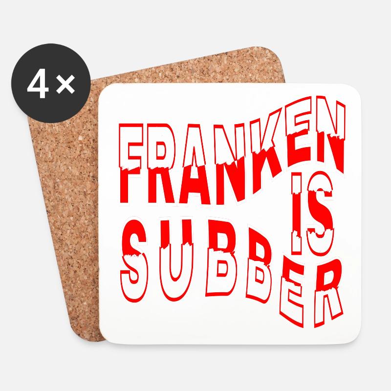 Franken is Subber - Franken ist Super - fei schee - Untersetzer (4er-Set) - Weiß