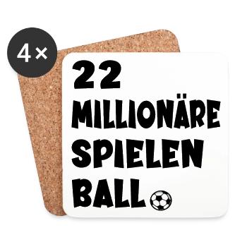 MULTI MILLIONÄRE SPIELEN BALL - Untersetzer (4er-Set) - Weiß - Vorne