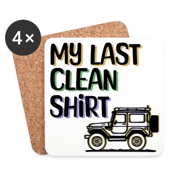 Camping, Statement, Camping, Nature, Relaxing, Holidays - Coasters (set of 4) - white - Front