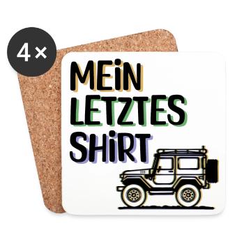 Wanderer Camping Statement Campingplatz Ferien - Untersetzer (4er-Set) - Weiß - Vorne