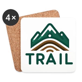 Trail Passion Running – For Nature Lovers - Coasters (set of 4) - white - Front