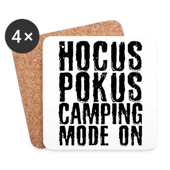 Campsite Holidays Hikers Camping Statement - Coasters (set of 4) - white - Front
