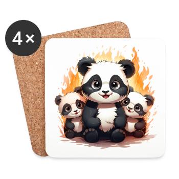 Baby panda squad - Untersetzer (4er-Set) - Weiß - Vorne
