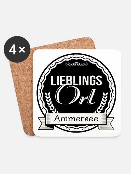 Lieblingsort Ammersee - Untersetzer (4er-Set) - Weiß