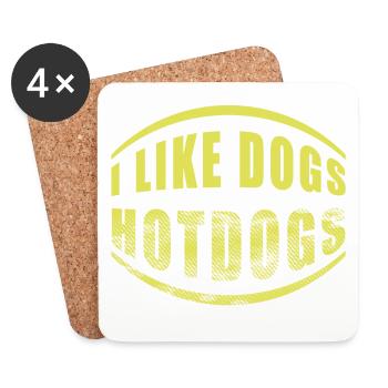 HOTDOGS - Untersetzer (4er-Set) - Weiß - Vorne