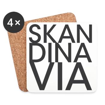 Skandinavia Logo Police Symbol North Team Icon - Dessous de verre (lot de 4) - blanc - Devant