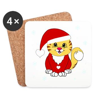 Christmas hangover - Coasters (set of 4) - white - Front
