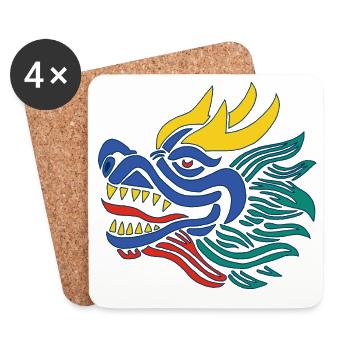 The Dragon's Smile - Coasters (set of 4) - white - Front