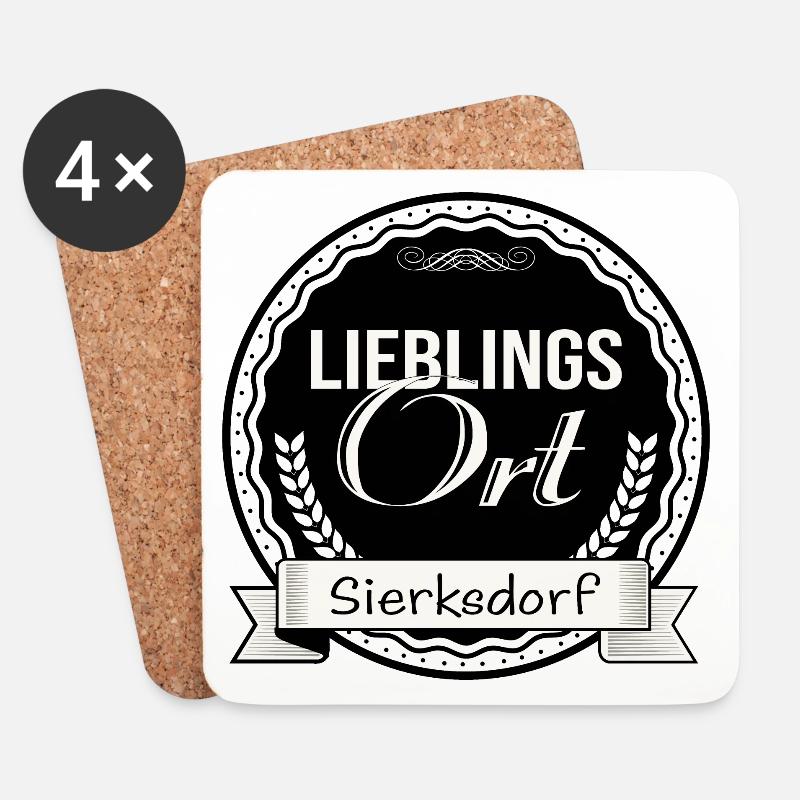 Lieblingsort Sierksdorf - Untersetzer (4er-Set) - Weiß