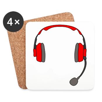Headset Gaming Kopfhörer - Untersetzer (4er-Set) - Weiß - Vorne