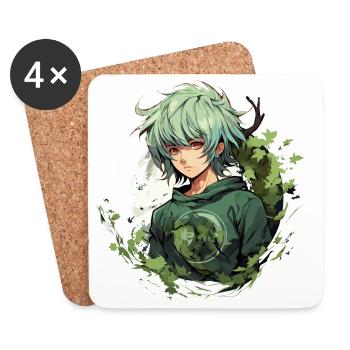 Manga Design - Coasters (set of 4) - white - Front
