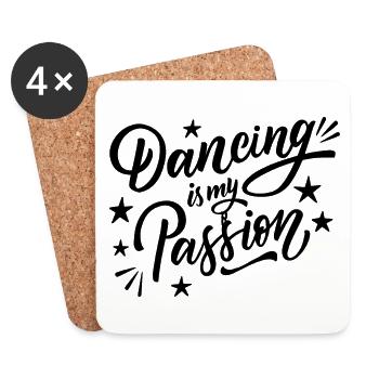 La danse est ma passion - Dessous de verre (lot de 4) - blanc - Devant
