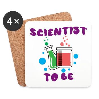 Carrière Workaholic Scientist Statement Job - Dessous de verre (lot de 4) - blanc - Devant