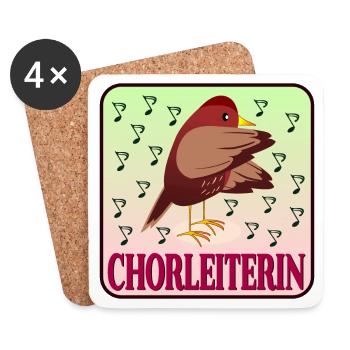 Chorleiterin SINGEN - CHÖRE LEITEN - Untersetzer (4er-Set) - Weiß - Vorne