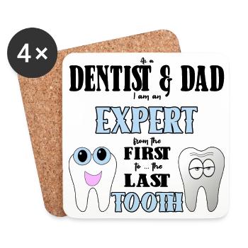 Dentist Dad Dentist Dad Gift - Coasters (set of 4) - white - Front