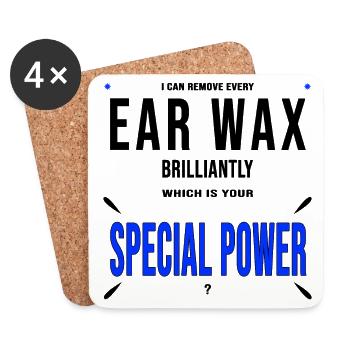 Ear Doctor Ears Earwax Gift Funny - Coasters (set of 4) - white - Front