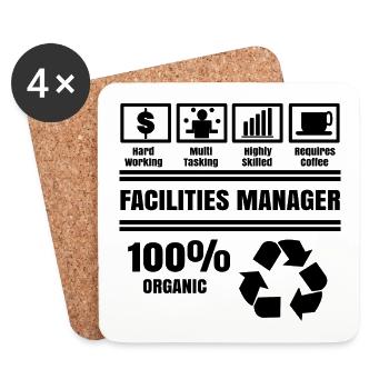 Manager Statement Geld Verdienen Job Karriere - Untersetzer (4er-Set) - Weiß - Vorne