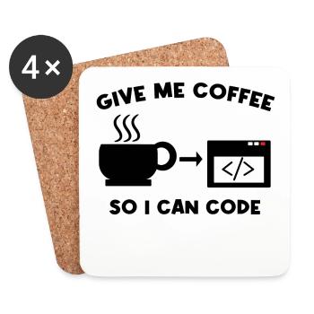Worker Job Career Coder Statement Success - Coasters (set of 4) - white - Front
