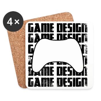 Conception de jeux - Dessous de verre (lot de 4) - blanc - Devant