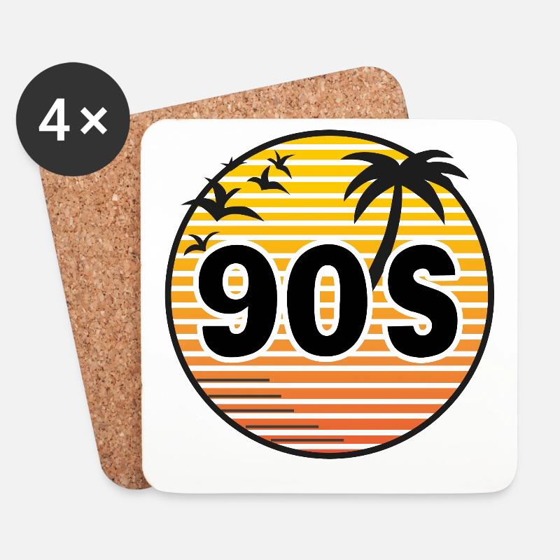 The 90s - Untersetzer (4er-Set) - Weiß