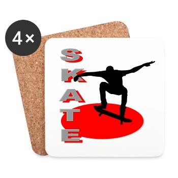 SKATE - Coasters (set of 4) - white - Front